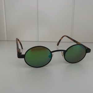 Revo 1106/001 Small Oval Green Mirror Sunglasses